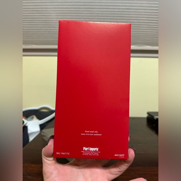 PIER 1 IMPORTS CHRISTMAS TREE HANDMADE GLASS SWIZZLE STICKS SET OF 4 - Picture 5 of 5